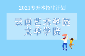 2021年云南艺术学院文华学院专升本招生计划汇总表一览