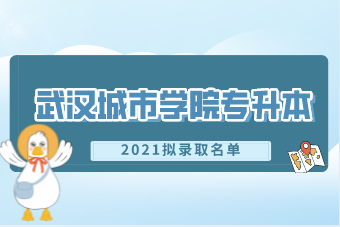 武汉城市学院专升本2021年拟录取名单汇总表一览