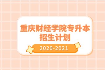 重庆财经学院专升本2020-2021年招生计划