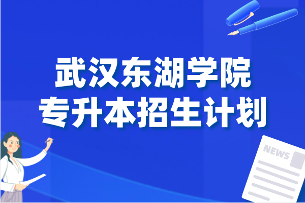 2021年武汉东湖学院专升本招生计划汇总表