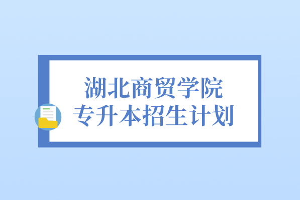 2020年湖北商贸学院专升本招生计划