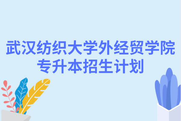 2021年武漢紡織大學(xué)外經(jīng)貿(mào)學(xué)院專升本招生計(jì)劃匯總表