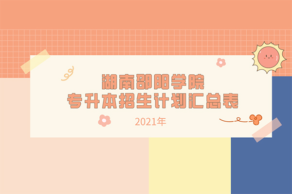 2021年湖南邵阳学院专升本招生计划汇总表