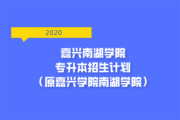 2020年嘉兴南湖学院专升本招生计划是什么？（原嘉兴学院南湖学院）